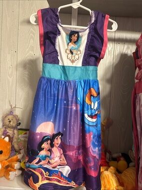 Disney Girls' Purple and Blue Jasmine & Genie 3t dress